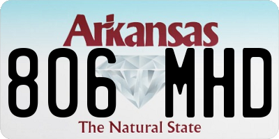 AR license plate 806MHD