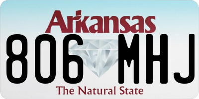 AR license plate 806MHJ