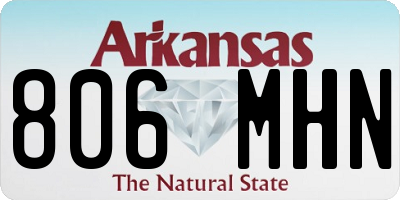 AR license plate 806MHN