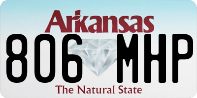 AR license plate 806MHP