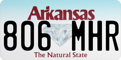 AR license plate 806MHR