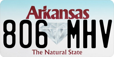 AR license plate 806MHV