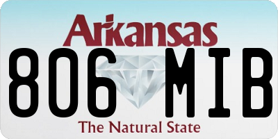 AR license plate 806MIB
