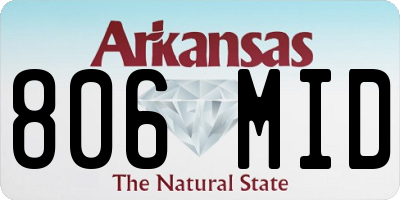 AR license plate 806MID