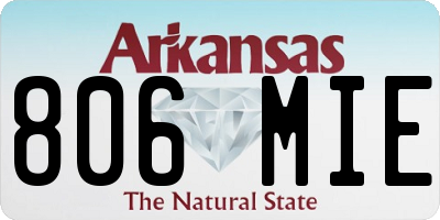 AR license plate 806MIE
