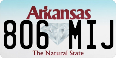 AR license plate 806MIJ