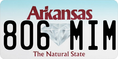 AR license plate 806MIM