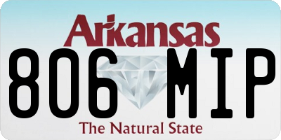 AR license plate 806MIP