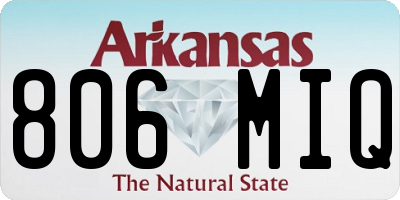 AR license plate 806MIQ