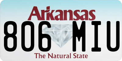 AR license plate 806MIU