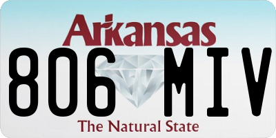 AR license plate 806MIV