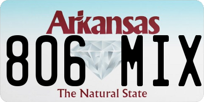AR license plate 806MIX