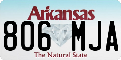 AR license plate 806MJA
