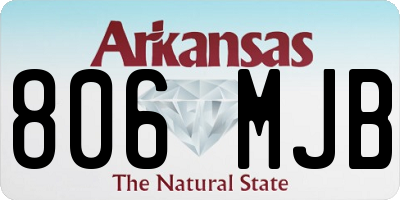 AR license plate 806MJB