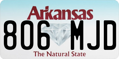 AR license plate 806MJD