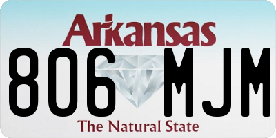 AR license plate 806MJM