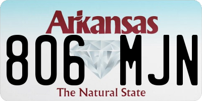 AR license plate 806MJN