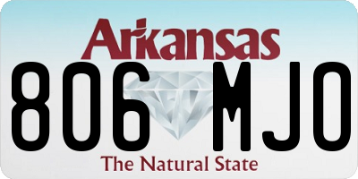 AR license plate 806MJO