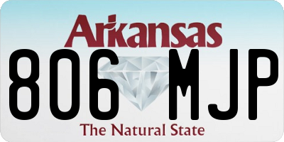 AR license plate 806MJP