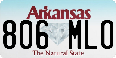 AR license plate 806MLO