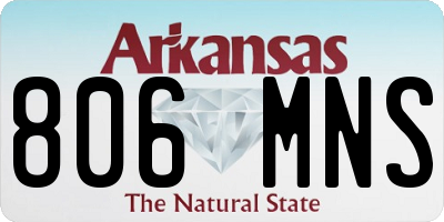 AR license plate 806MNS