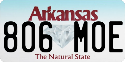AR license plate 806MOE