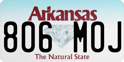AR license plate 806MOJ