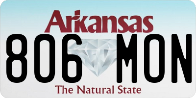 AR license plate 806MON
