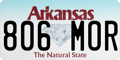 AR license plate 806MOR