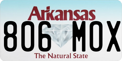 AR license plate 806MOX