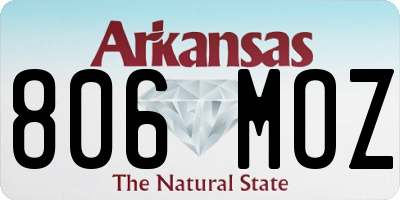 AR license plate 806MOZ