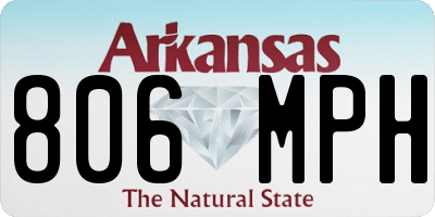 AR license plate 806MPH