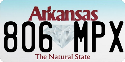 AR license plate 806MPX