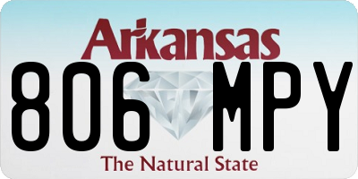 AR license plate 806MPY
