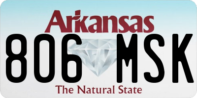 AR license plate 806MSK