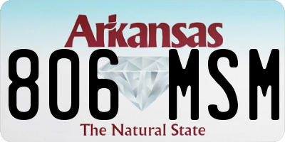 AR license plate 806MSM