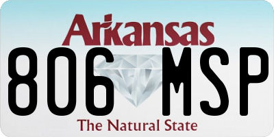 AR license plate 806MSP