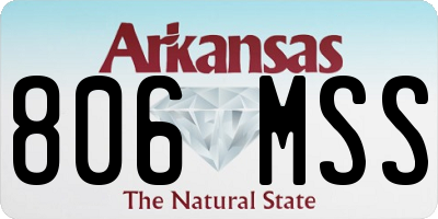 AR license plate 806MSS