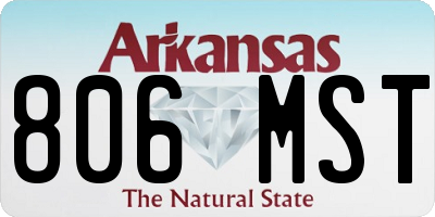 AR license plate 806MST