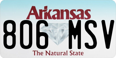 AR license plate 806MSV