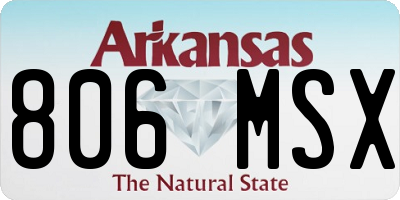 AR license plate 806MSX