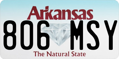 AR license plate 806MSY