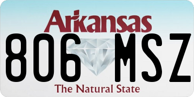 AR license plate 806MSZ