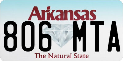 AR license plate 806MTA