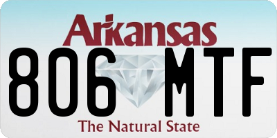 AR license plate 806MTF