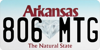 AR license plate 806MTG