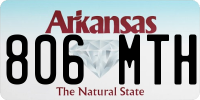 AR license plate 806MTH