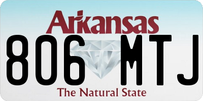AR license plate 806MTJ