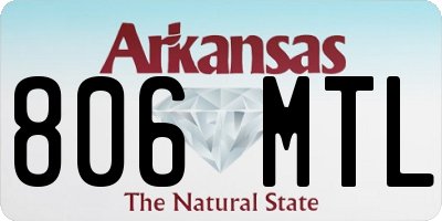 AR license plate 806MTL