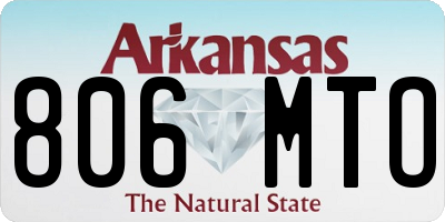 AR license plate 806MTO